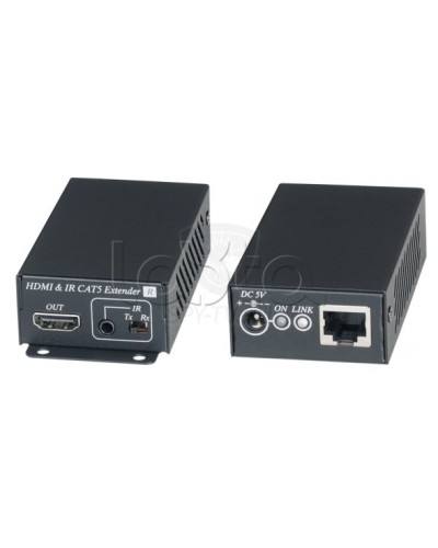 Комплект для передачи HDMI сигнала с ИК повторителем по одному кабелю витой пары SC&T HE02EI в Петропавловске-Камчатском Видеоусилители, Модуляторы, Делители Pintop.ru