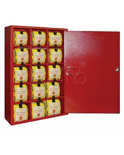 Футляр металлический секционный ПОЖТЕХНИКА ФМС-15 закрытый, красный в Петропавловске-Камчатском Пожарные шкафы Pintop.ru