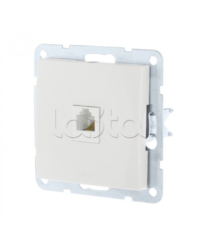 Розетка телефонная RJ-12 с накладкой (белый) LK60 Экопласт (865504) в Петропавловске-Камчатском Розетки компьютерные и телефонные Pintop.ru