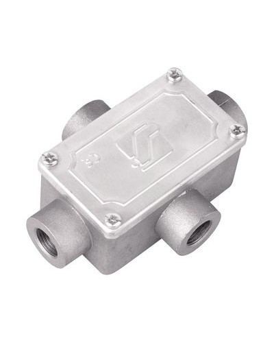 Коробка ответвительная алюминиевая, 4 ввода, М20х1,5 ,IP55, 118х83х42мм 6430-20 в Петропавловске-Камчатском Распределительные коробки Pintop.ru