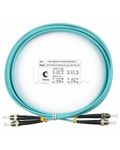 Патч-корд волоконно-оптический MM 50/125 duplex ST-ST LSZH (3 м) Cabeus FOP-50-ST-ST-3m в Петропавловске-Камчатском Патч-корды оптические Pintop.ru