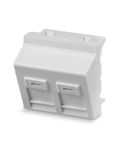 Вставка 45x45 (Mosaic) для 2 модулей формата Keystone Jack, угловая Cabeus (FP-A-45-2M) в Петропавловске-Камчатском Модули Keystone Pintop.ru