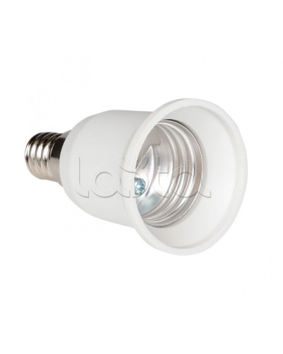 Переходник E14-E27 бел. EKF PROxima (AD-E14-E27-w) в Петропавловске-Камчатском Источники света(Лампы) Pintop.ru