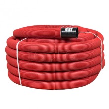 Труба гофр. двустенная ПНД/ПНД гибкая с протяжкой d110 мм (50 м) красная EKF-Plast (tg2st-110-50m)