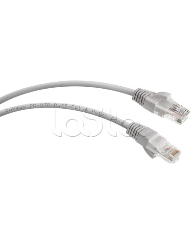 Шнур коммутационный 2xRJ-45/8P8C U/UTP кат.6 (2 м) Cabeus PC-UTP-RJ45-Cat.6-2m в Петропавловске-Камчатском Патчкорды (медные) Pintop.ru