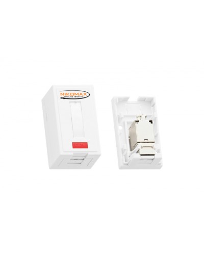 Розетка RJ45 1 порт кат.5e белая (NMC-WO1SD2-FT-ST-WT) NIKOMAX в Петропавловске-Камчатском Розетки компьютерные и телефонные Pintop.ru