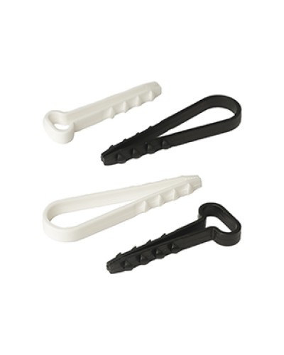 Дюбель-хомут для круглого кабеля d5-10 мм белый (100шт) Промрукав (PR08.6939) в Петропавловске-Камчатском Крепеж: Дюбели, шурупы, саморезы Pintop.ru