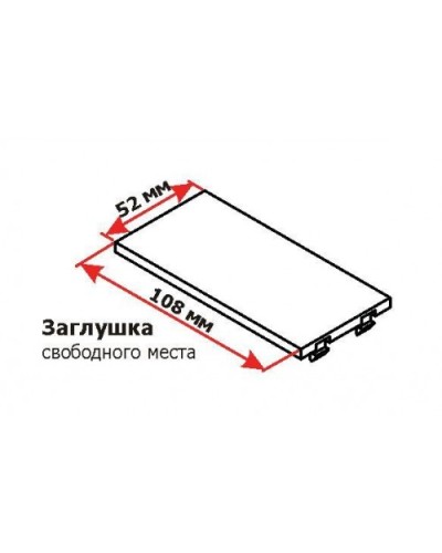 Заглушка двойная, для башенок и блоков, белая LANMASTER LAN-WA-P2XX-WH в Петропавловске-Камчатском Коммутационные изделия Pintop.ru