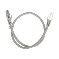 Патч-корд S/FTP, CAT 6A (10G), RJ45-RJ45, 28AWG, LSZH, серый, 0,5м REXANT 02-0390-05