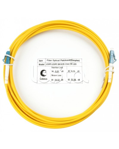 Шнур оптический simplex LC-LC 9/125 sm 5м LSZH Cabeus FOP(s)-9-LC-LC-5m в Петропавловске-Камчатском Патч-корды оптические Pintop.ru