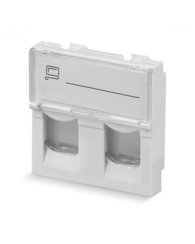 Вставка 45x45 (Mosaic) для 2 модулей формата Keystone Jack (арт.078610) Cabeus (FP-L-45-2M) в Петропавловске-Камчатском Модули Keystone Pintop.ru