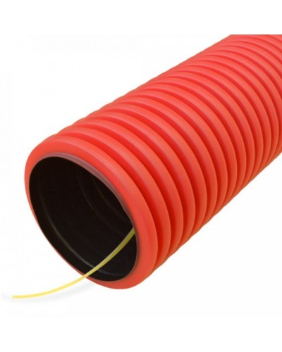 Труба гофрированная двустенная ПНД гибкая тип 750 (SN38) с/з красная д50 (100м/уп) Промрукав (PR15.0041) в Петропавловске-Камчатском Труба гофрированная Pintop.ru