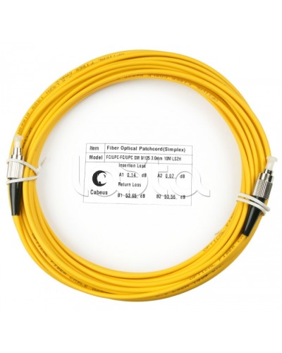 Шнур оптический simplex FC-FC 9/125 sm 10м LSZH Cabeus FOP(s)-9-FC-FC-10m в Петропавловске-Камчатском Патч-корды оптические Pintop.ru
