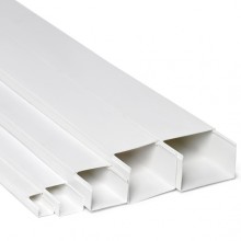 Кабель-канал 25x16x2000, двойной замок, белый (ПожТехКабель)