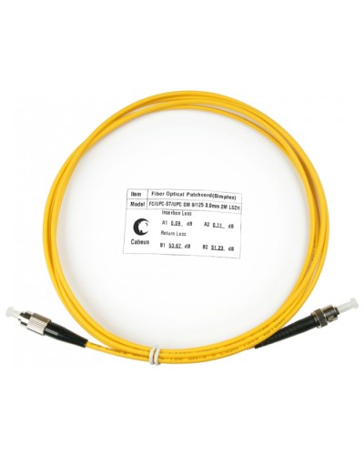 Шнур оптический simplex FC-ST 9/125 sm 2м LSZH Cabeus FOP(s)-9-FC-ST-2m в Петропавловске-Камчатском Патч-корды оптические Pintop.ru