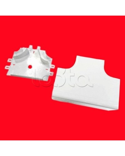 Угол Т-образный 100х55 с задней стенкой и разделителями для кабель-канала серии ARC-LAN, огнестойкость E15-E110 Экопласт 576411-E110 в Петропавловске-Камчатском Аксессуары для кабель-канала Pintop.ru