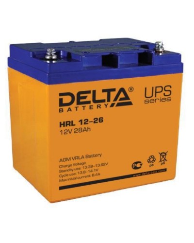 Аккумулятор свинцово-кислотный Delta HRL АКБ 12 - 26 в Петропавловске-Камчатском Электротехническое оборудование Pintop.ru