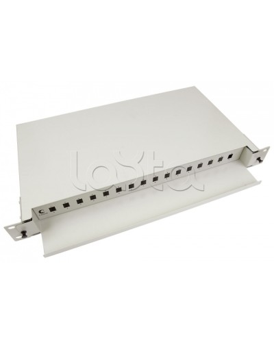 Бокс оптический 19, 1U на 16 SC/2xLC портов Cabeus ODF-19-16-SC в Петропавловске-Камчатском Кросс оптический Pintop.ru