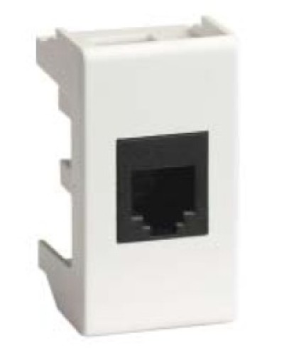 Компьютерная розетка RJ-45, кат.5Е, неэкранированная 8P8C, Hyperline, Dual IDC, белый RAL 9010, DKC 45048 в Петропавловске-Камчатском Розетки компьютерные и телефонные Pintop.ru