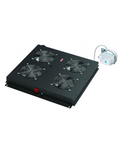 Вентилятор 4-х мод. с мех. терм., со шнуром пит. 1,8м, вилка Shuko, чер. Datarex DR-452411 в Петропавловске-Камчатском Вентиляторные модули Pintop.ru