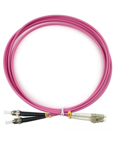 Шнур оптический duplex LC-ST 50/125 mm OM4 2м LSZH Cabeus FOP-50-OM4-LC-ST-2m в Петропавловске-Камчатском Патч-корды оптические Pintop.ru
