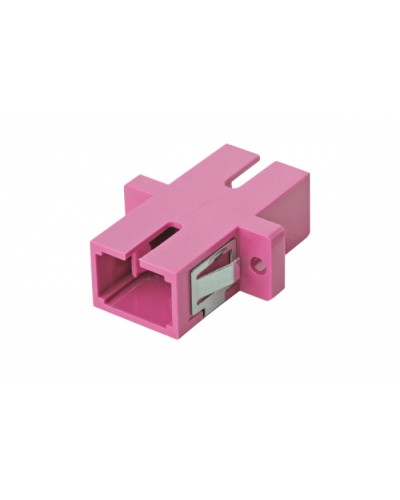 Оптический адаптер OM4, симплекс SC, с фланцами, пурпурный Eurolan (36A-40-SC-02MG) в Петропавловске-Камчатском Проходные адаптеры и розетки оптические Pintop.ru