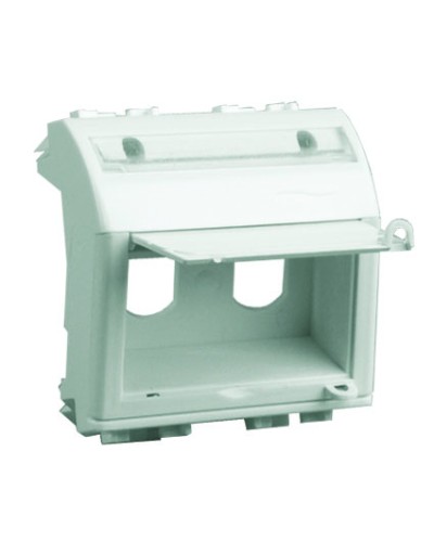 Адаптер для двух оптоволоконных разъемов типа ST, белый, 2 мод. DKC 76615B в Петропавловске-Камчатском Аксессуары для кабель-канала Pintop.ru