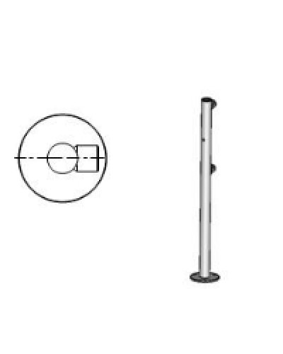 Стойка ограждения с отверстием под фиксатор базовая Oxgard Стойка ограждения с отверстием под фиксатор базовая (ВЗР 1702.02-05) в Петропавловске-Камчатском Ограждения Pintop.ru