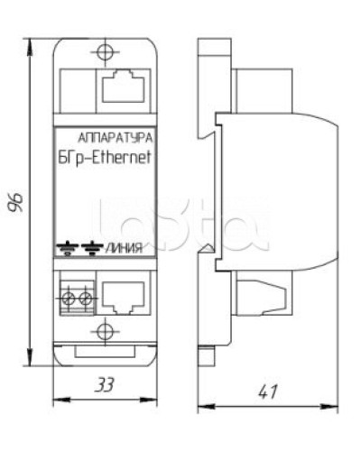Блок защиты извещателей от воздействия грозы и электромагнитных наводок Forteza Блок БГр-Ethernet-4 в Петропавловске-Камчатском Устройства защиты операционных процессоров (ОПС) Pintop.ru