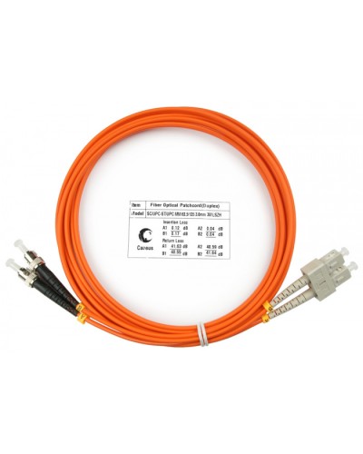 Шнур оптический duplex SC-ST 62,5/125 mm 3м LSZH Cabeus FOP-62-SC-ST-3m в Петропавловске-Камчатском Патч-корды оптические Pintop.ru