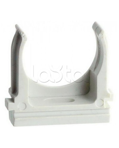 Держатель (клипса) для гофрированной или жесткой гладкой трубы D16 мм, без галогена Экопласт 41716HF в Петропавловске-Камчатском Держатели, клипсы, скобы Pintop.ru