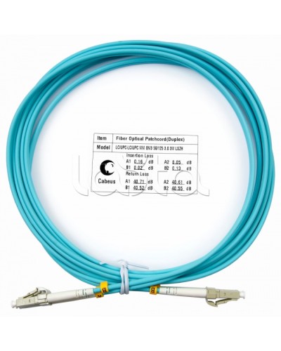 Патч-корд волоконно-оптический MM 50/125 duplex LC-LC LSZH (3м) Cabeus FOP-50-LC-LC-3m в Петропавловске-Камчатском Патч-корды оптические Pintop.ru