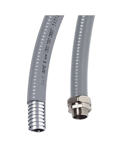 Металлорукав DN 26мм в гладкой ПВХ изоляции, Dвн 26,5 мм, Dнар 34,0,IP66, 25 м, цвет серый DKC 6070R-32 в Петропавловске-Камчатском Крепежные изделия Pintop.ru