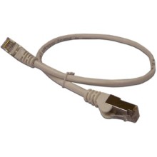 Патч-корд RJ45 - RJ45, 4 пары, FTP, категория 6, 1 м, серый LANMASTER LAN6-S45-45-1.0-GY