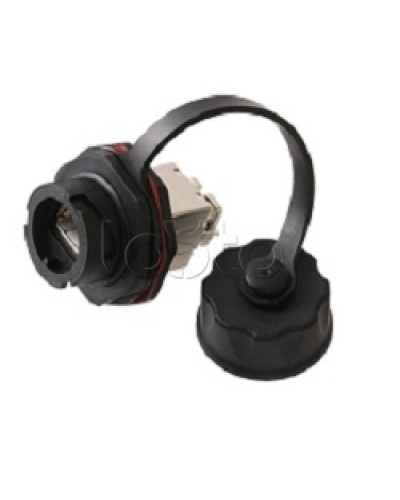 Индустриальный модуль-вставка NIKOMAX, Кат.6a (Класс Ea), 500МГц, RJ45/8P8C, 110/KRONE, T568A/B, экранированный, IP67, с защитной крышкой, черный NIKOMAX (NMC-KJSA2-IS-BK) в Петропавловске-Камчатском Модули Keystone Pintop.ru