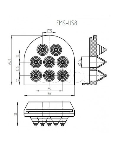 Ввод кабельный Elbox EMS-US8 в Петропавловске-Камчатском Аксессуары для стоек и шкафов Pintop.ru