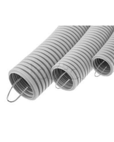 Труба гофрированная ПВХ легкая, с зондом диам. 50 мм (15м), огнестойкость E15-E90 Экопласт 10150-Е90 в Петропавловске-Камчатском Труба гофрированная Pintop.ru