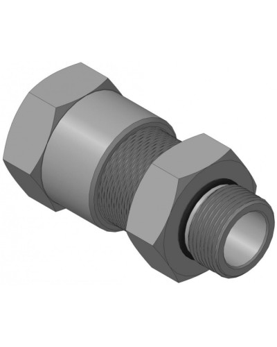 Кабельный ввод для бронированного кабеля с уплотнением внутренней оболочки кабеля резьбой G3/4, внешним диаметром кабеля D=18-22 мм и проходным диаметром кабеля d=8-12 мм Спектрон КВБ-22/12-М-G3/4 в Петропавловске-Камчатском Аксессуары для кабель-канала Pintop.ru