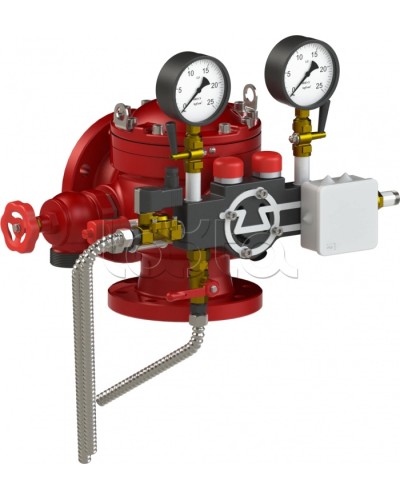 Узел управления дренчерный с комбинированным приводом Спецавтоматика УУ-Д100/1,6 (Э24, Г0,07)-ВФ.О4 в Петропавловске-Камчатском Устройства пуска водяного пожаротушения Pintop.ru