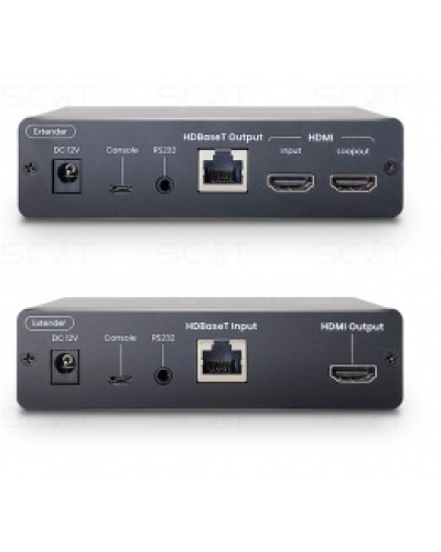 Удлинитель DisplayPort 4K(60Гц), USB, аудио, RS232 по кабелю витой пары(CAT6a) до 100м (HDBaseT) SC&T DP02U-4K6G в Петропавловске-Камчатском Видеоусилители, Модуляторы, Делители Pintop.ru