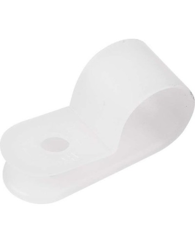 Кабельная скоба под винт 6 мм, белая, упаковка 50 шт. REXANT (07-4406) в Петропавловске-Камчатском Держатели, клипсы, скобы Pintop.ru