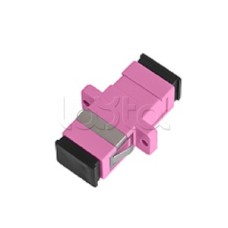 Адаптер NIKOMAX волоконно-оптический, соединительный, многомодовый, стандарта OM4, SC/UPC-SC/UPC, одинарный, пластиковый, без шторки, с фланцами, маджента, уп-ка 2шт. NIKOMAX (NMF-OA1M4-FN-SCU-SCU-MG-2)