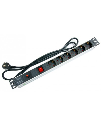Блок на 6 розеток EU горизонтальный для 19 шкафов Cabeus PDU-6P-F-2EU в Петропавловске-Камчатском Блоки розеток Pintop.ru