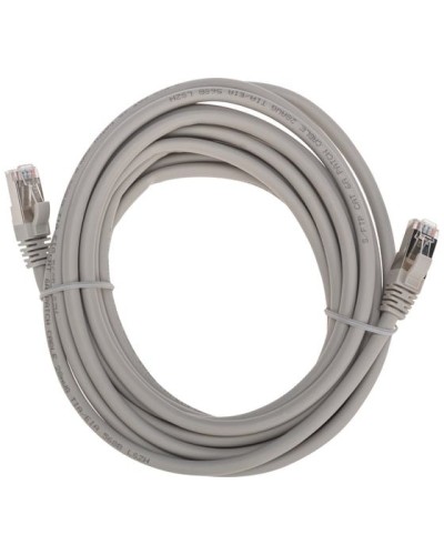 Патч-корд S/FTP, CAT 6A (10G), RJ45-RJ45, 28AWG, LSZH, серый, 5м REXANT 02-0390-5 в Петропавловске-Камчатском Патчкорды (медные) Pintop.ru