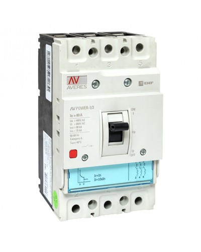 Автоматический выключатель AV POWER-1/3 80А 80kA TR EKF AVERES (mccb-13-80H-TR-av) в Петропавловске-Камчатском Электротехническое оборудование Pintop.ru