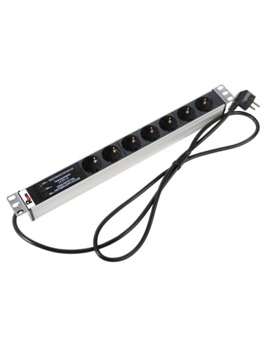 Блок розеток 1U, 7 розеток Schuko Rem R-16-7S-FI-440-3 в Петропавловске-Камчатском Блоки розеток Pintop.ru