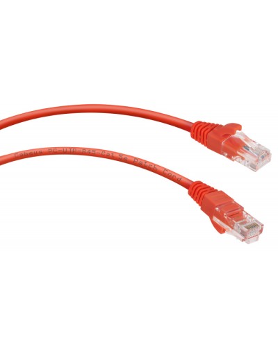 Патч-корд UTP, категория 5e, 0.5 м, неэкранированный, красный Cabeus PC-UTP-RJ45-Cat.5e-0.5m-RD в Петропавловске-Камчатском Патчкорды (медные) Pintop.ru