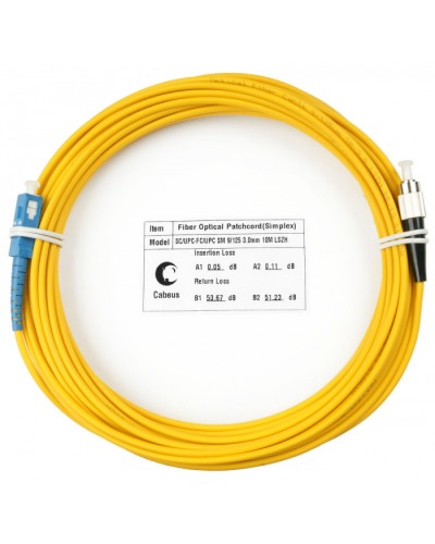 Шнур оптический simplex SC-FC 9/125 SM 10 м LSZH в Петропавловске-Камчатском Патч-корды оптические Pintop.ru