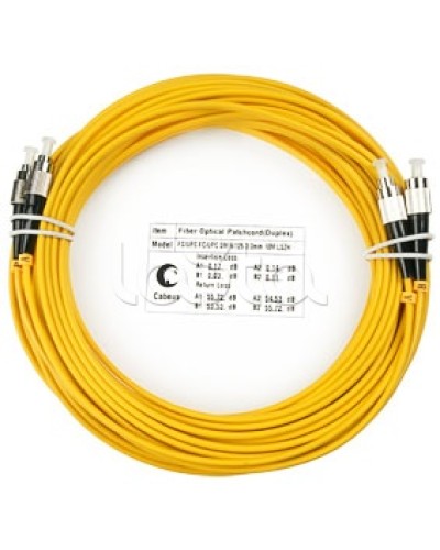 Шнур оптический SM 9/125 duplex FC/FC (10 м) Cabeus FOP(D)-9-FC-FC-10M в Петропавловске-Камчатском Патч-корды оптические Pintop.ru