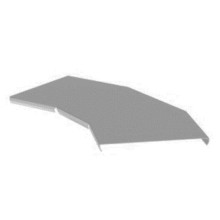 Крышка угла горизонтального 45° 600х15 (0,7) для лестничного лотка ПожТехКабель (650-405)